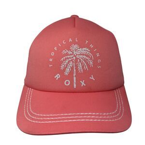 Tropical Things ROXY Snapback Trucker Hat Pink One Size Adjustable Mesh Back
